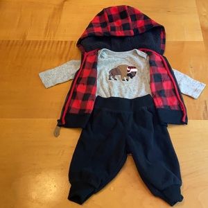 Buffalo Plaid Fleece Outfit